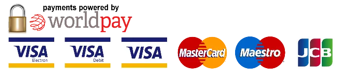 Pay by; Visa, MasterCard, etc.